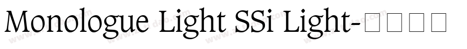 Monologue Light SSi Light字体转换
